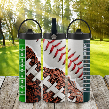 Personalized 20 oz Leak-Proof Water Bottle | Stainless Steel School Tumbler with Handle