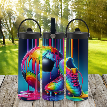 Personalized 20 oz Leak-Proof Water Bottle | Stainless Steel School Tumbler with Handle