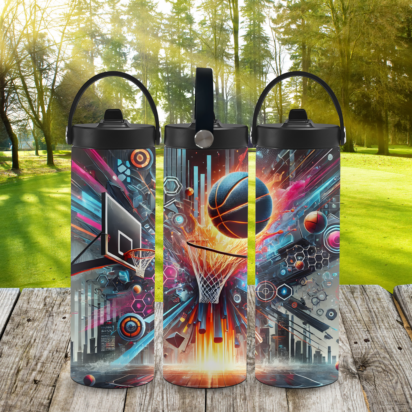 Personalized 20 oz Leak-Proof Water Bottle | Stainless Steel School Tumbler with Handle