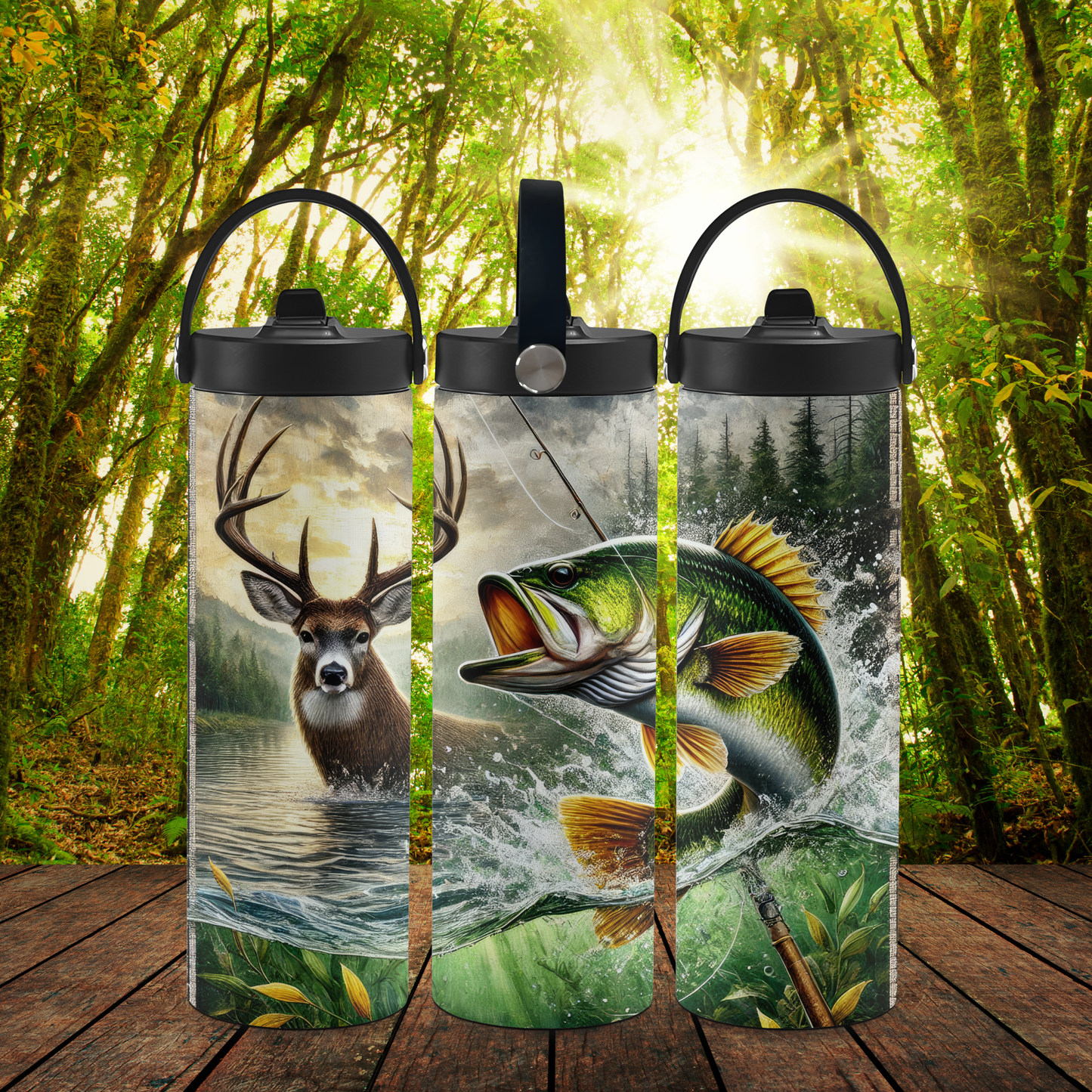 Personalized 20 oz Leak-Proof Water Bottle | Stainless Steel School Tumbler with Handle