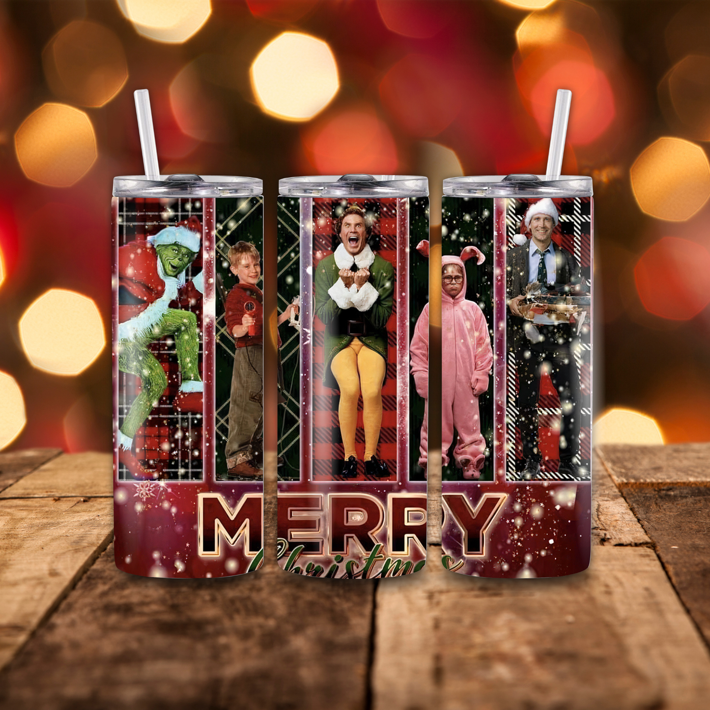 Holiday Season 20 oz Skinny Tumblers