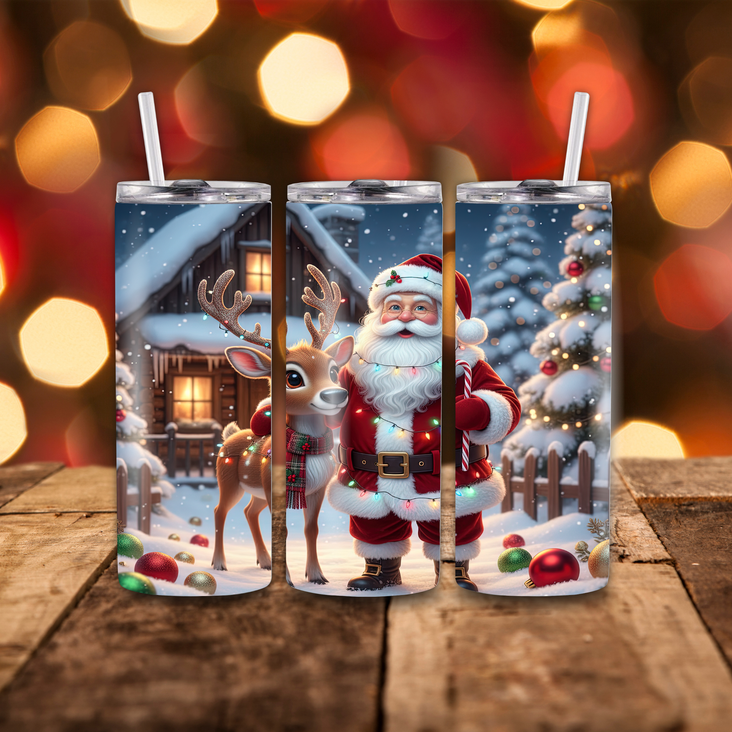 Holiday Season 20 oz Skinny Tumblers