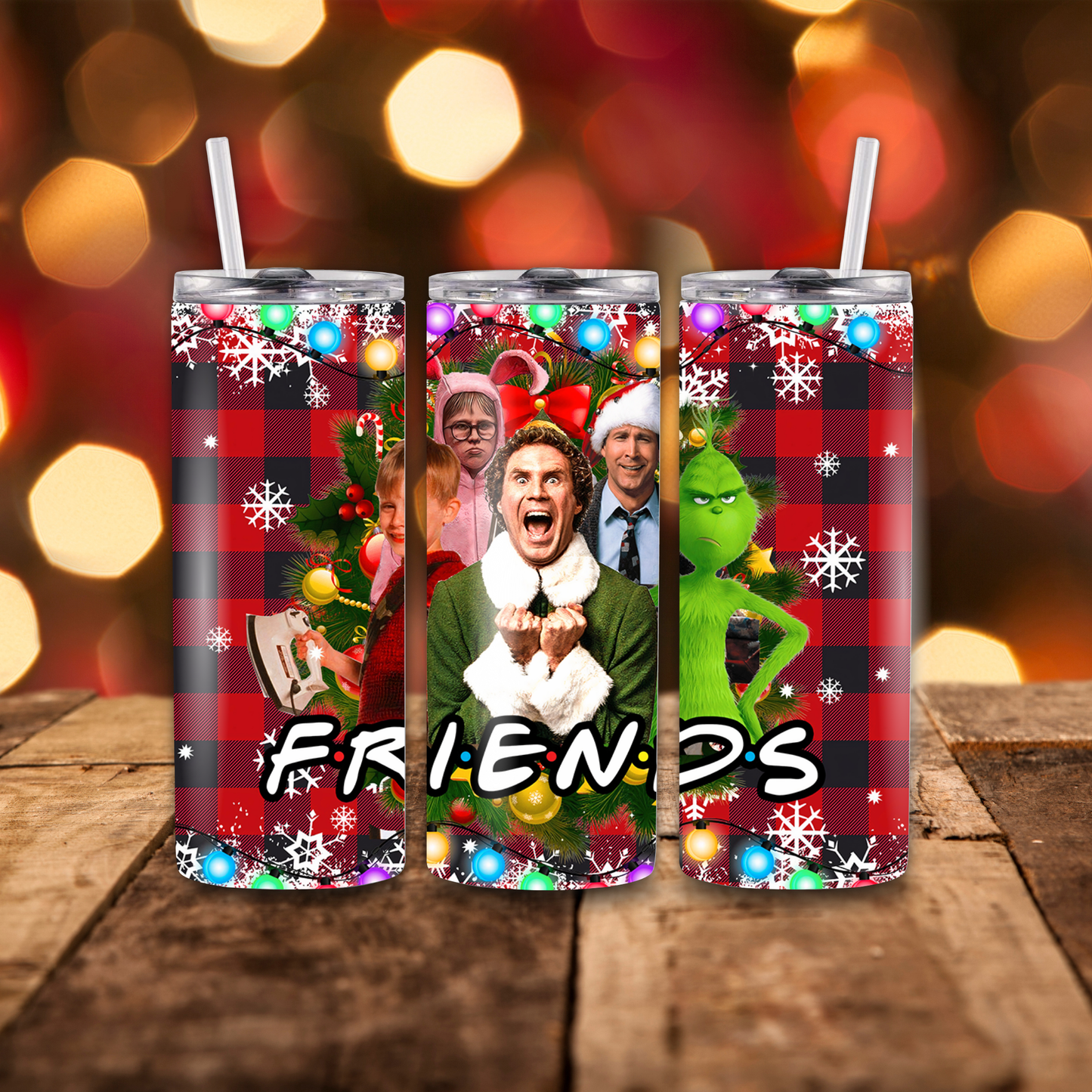 Holiday Season 20 oz Skinny Tumblers