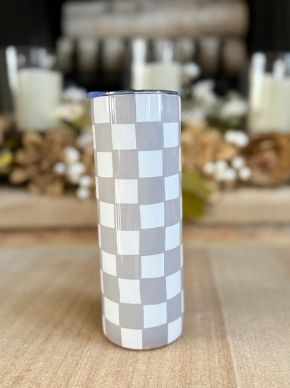 Checkered Skinny Tumbler Collection