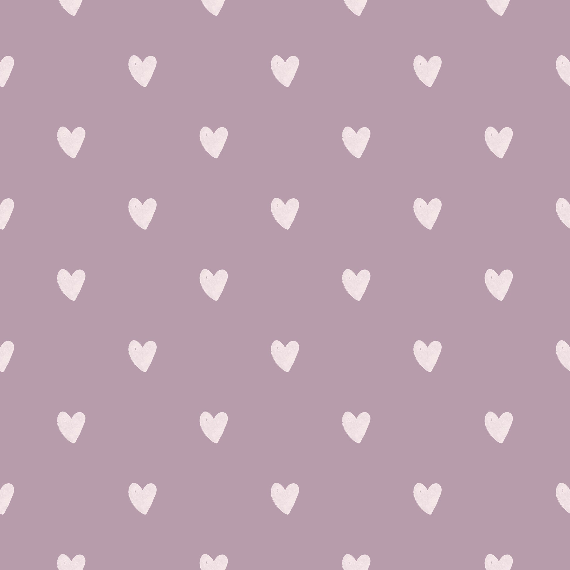 PURPLE & IVORY HEARTS