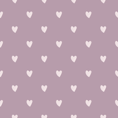 PURPLE & IVORY HEARTS