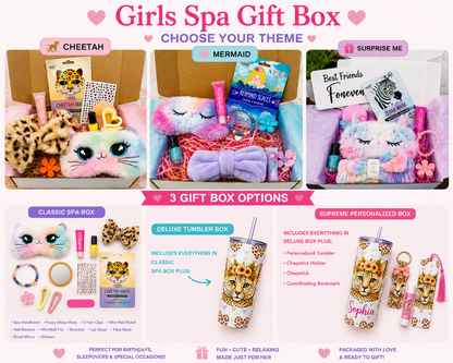 Girls Cheetah Spa Gift Box