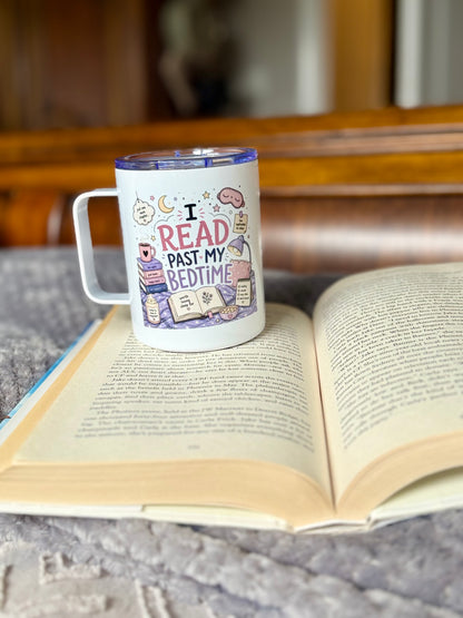 12 oz Stainless Steel Travel Mug, Bookish Designs, Gift for Her (Choose Style)