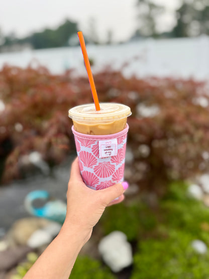 Coral Shells Coffee Sleeve – Medium (22–24 oz) 🪸🐚