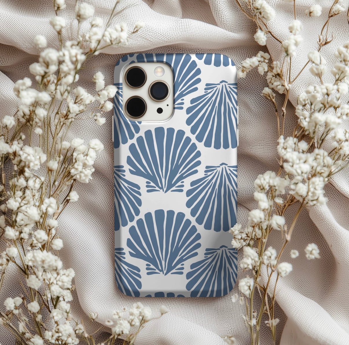 Phone Case- Blue Seashells