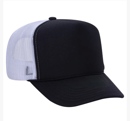 Bold puff vinyl hats made just for you – pick your color & saying!