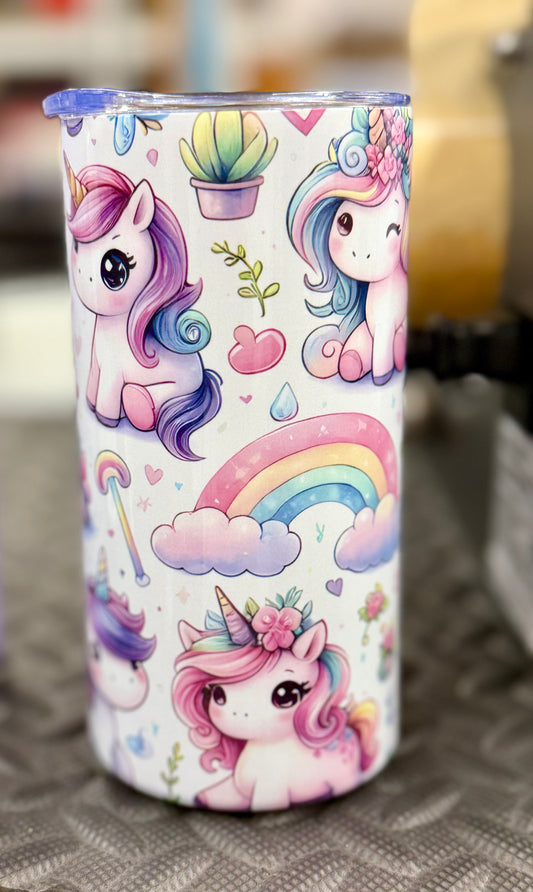 12oz Stainless Steel Skinny Tumblers – Perfect for Kids (Choose your Design)