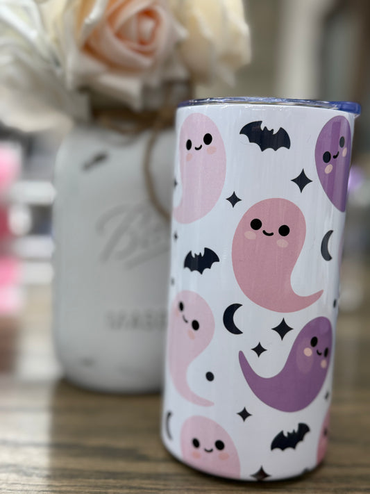 Halloween 12oz Stainless Steel Skinny Tumblers – Perfect for Kids  (Choose your design)