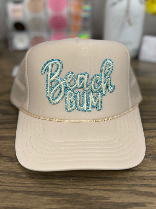 Beach Bum Glitter-Trucker Hat