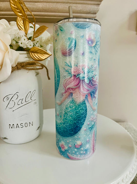 Glitter 20 oz Skinny Tumblers  (Choose your design)