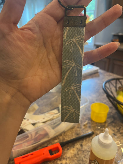 Canvas Wrist Keychain, Key Fob Wristlet