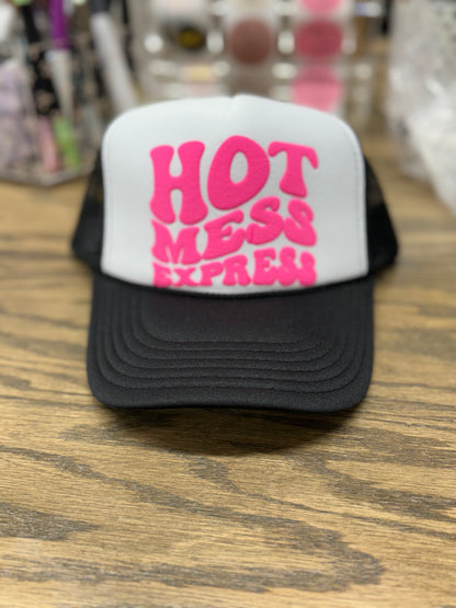 Bold puff vinyl hats made just for you – pick your color & saying!