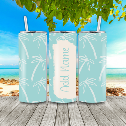 Personalized Summer/Vacation Inspired 20 oz Skinny Tumblers (Choose your design)