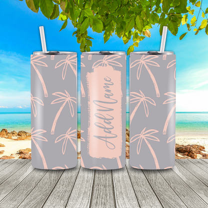 Personalized Summer/Vacation Inspired 20 oz Skinny Tumblers (Choose your design)