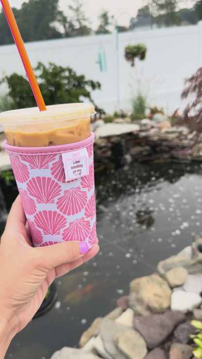 Coral Shells Coffee Sleeve – Medium (22–24 oz) 🪸🐚