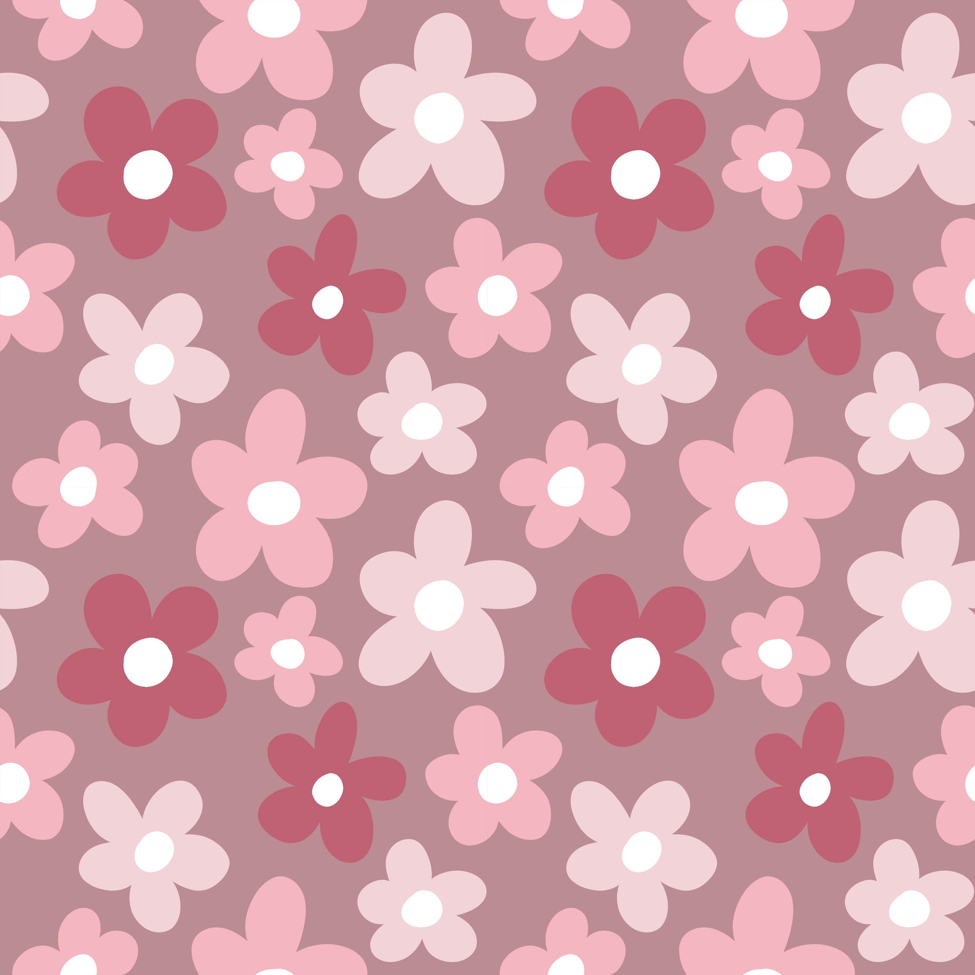 RETRO FLOWERS PINK